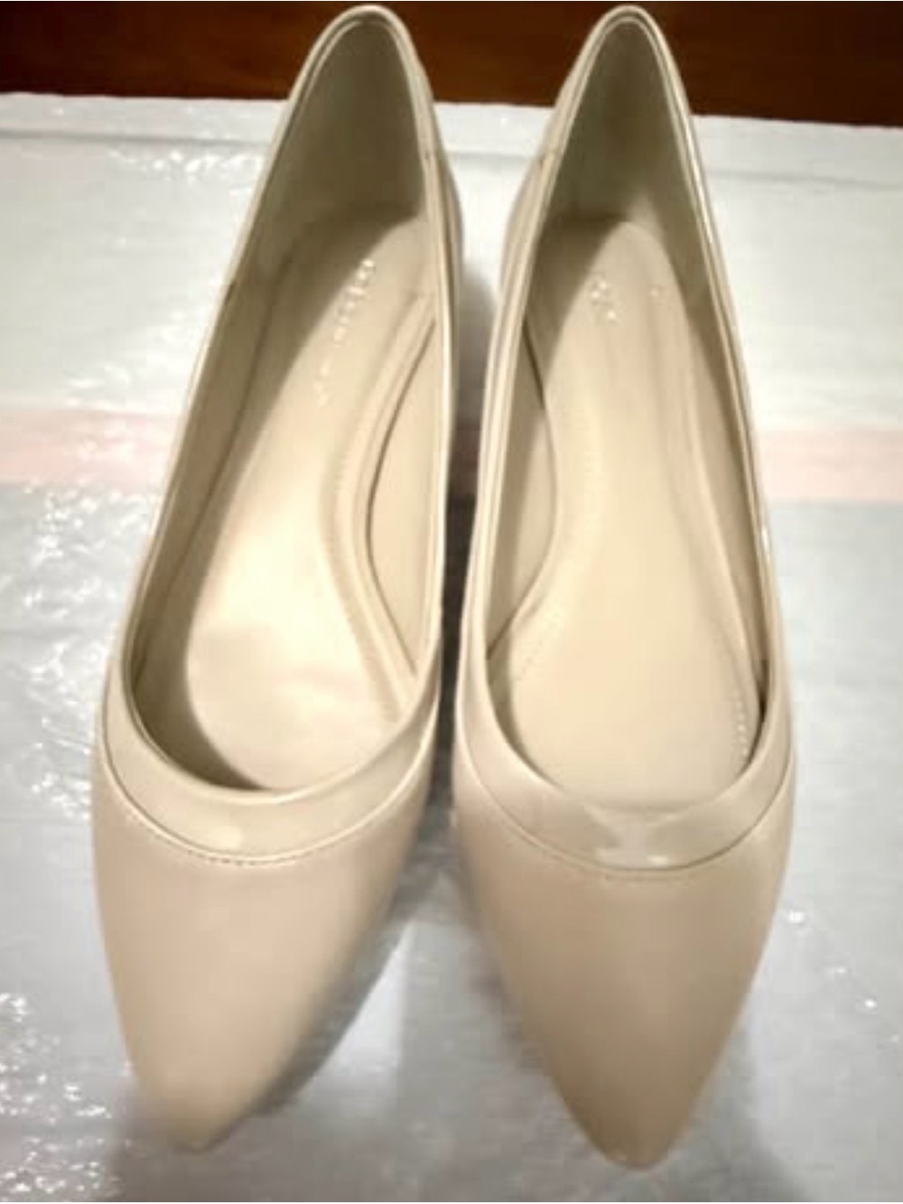 Classic Women's Pointed Toe Flats in Nude
